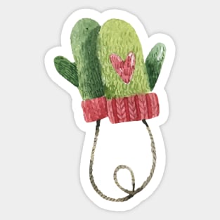 christmas gloves design Sticker